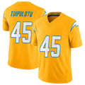 Johmsee LA.Chargers #45 Tuli Tuipulotu Player Gold Limited Vapor F.U.S.E. Home Game Stitched Jerseys