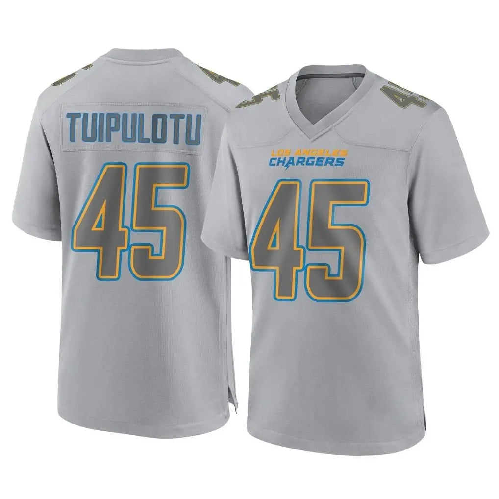 Johmsee LA.Chargers #45 Tuli Tuipulotu Player Gray Atmosphere Fashion Home Game Stitched Jerseys