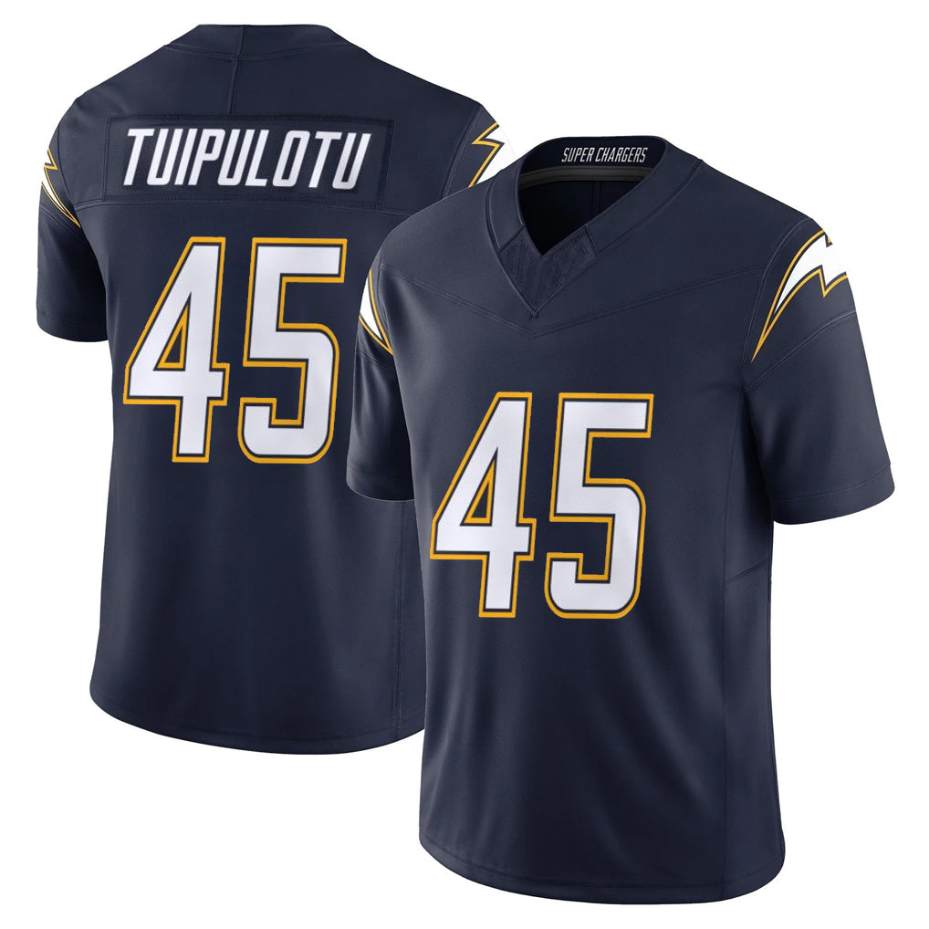 Johmsee LA.Chargers #45 Tuli Tuipulotu Player Navy Vapor F.U.S.E. Limited Home Game Stitched Jerseys