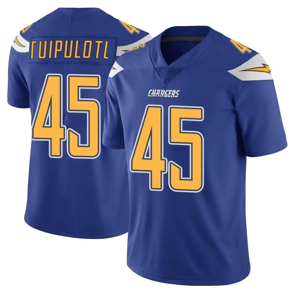 Tocy LA.Chargers #45 Tuli Tuipulotu Player Royal Limited Color Rush Vapor Untouchable Home Game Stitched Jerseys
