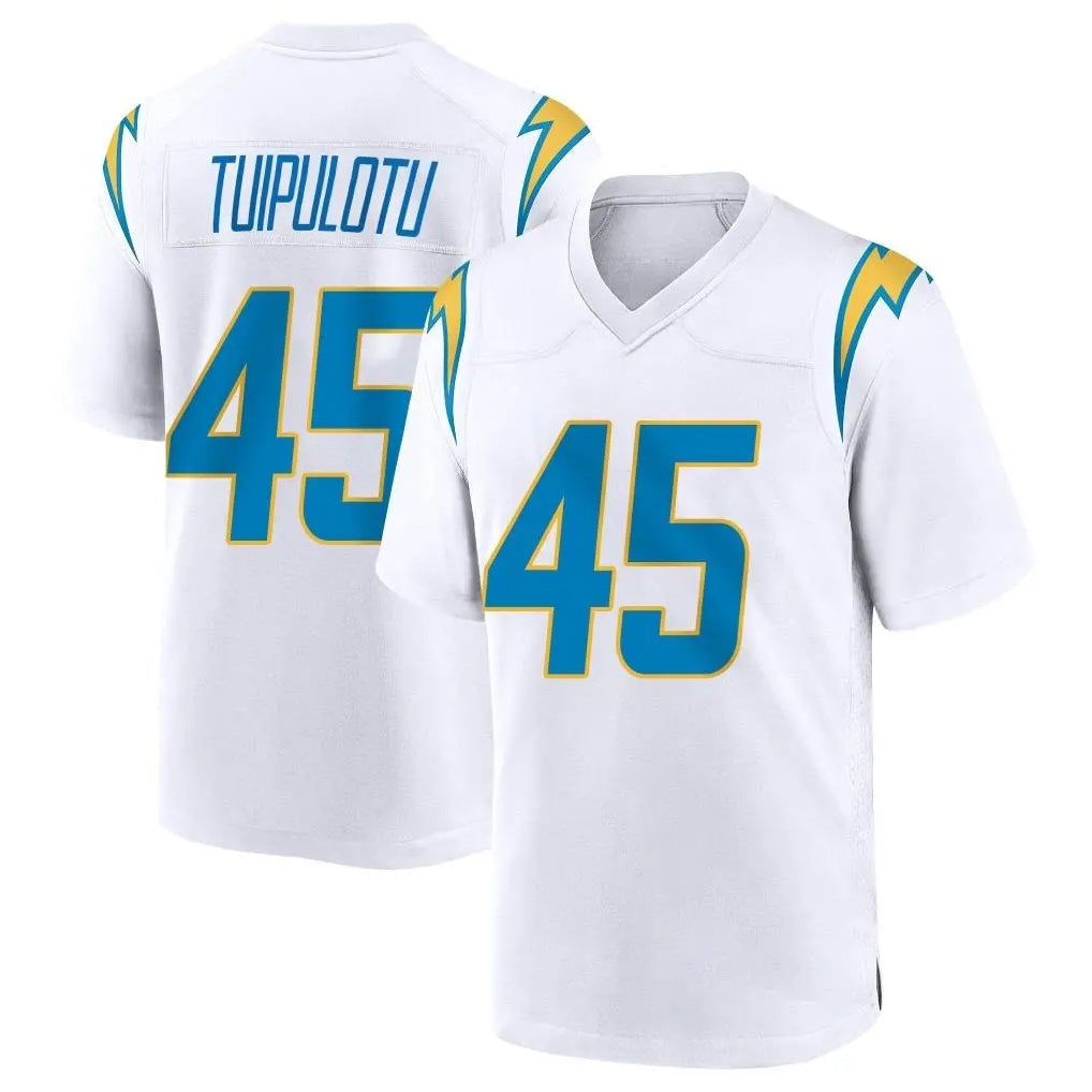 Johmsee LA.Chargers #45 Tuli Tuipulotu Player White Home Game Stitched Jerseys