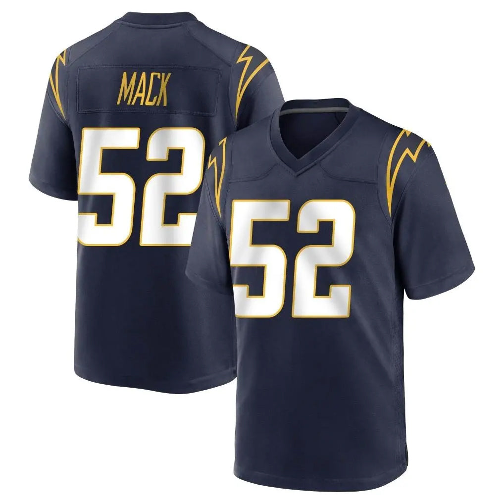 Tocy LA.Chargers #52 Khalil Mack Player Navy Home Game Stitched Jerseys