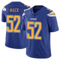 Johmsee LA.Chargers #52 Khalil Mack Player Royal Limited Color Rush Vapor Untouchable Home Game Stitched Jerseys