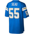 Johmsee LA.Chargers #55 Junior Seau Mitchell & Ness Powder Blue Legacy Replica Stitched Jerseys
