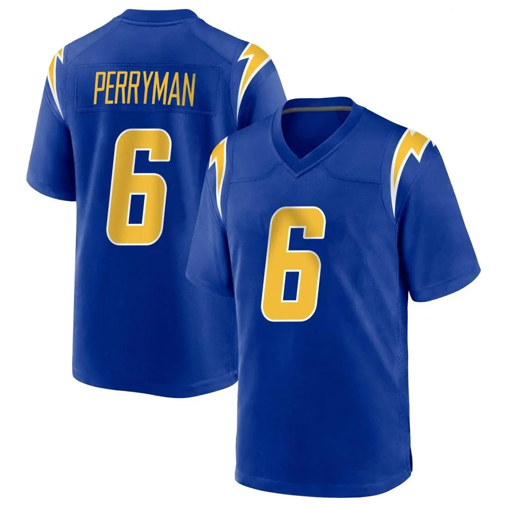 Johmsee LA.Chargers #6 Denzel Perryman Player Royal Home Game Stitched Jerseys
