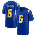 Johmsee LA.Chargers #6 Denzel Perryman Player Royal Home Game Stitched Jerseys