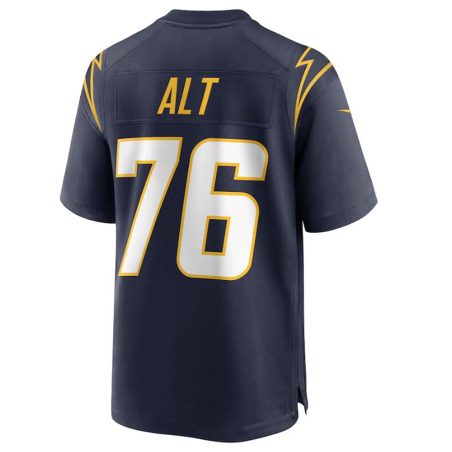 Johmsee LA.Chargers #76 Joe Alt Navy 2024 Draft First Round Pick Player Game Jersey American Stitched Jerseys