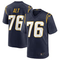 Johmsee LA.Chargers #76 Joe Alt Navy 2024 Draft First Round Pick Player Game Jersey American Stitched Jersey