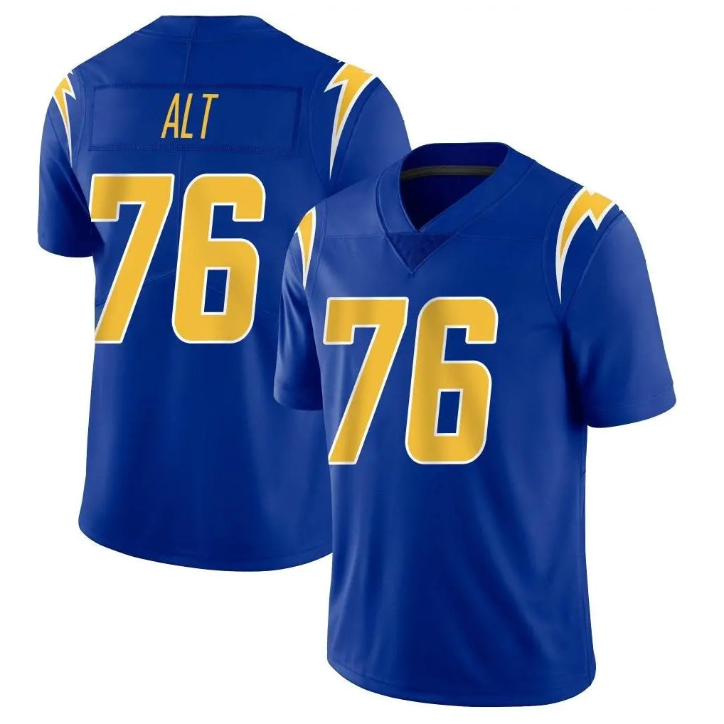 Johmsee LA.Chargers #76 Joe Alt Player Royal Limited Vapor Home Game Stitched Jerseys