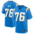 JohmseeLA.Chargers #76 Joe Alt Powder Blue 2024 Draft First Round Pick Player Game Jersey Stitched Jerseys
