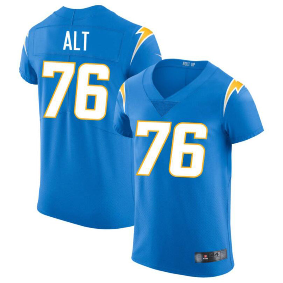 Johmsee LA.Chargers #76 Joe Alt Powder Blue Vapor Elite Player Jersey American Stitched Jersey