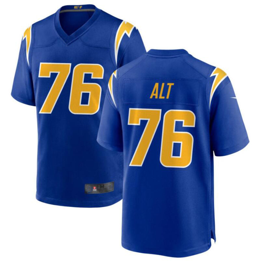 Johmsee LA.Chargers #76 Joe Alt Royal Alternate Player Game Jersey American Stitched Jerseys