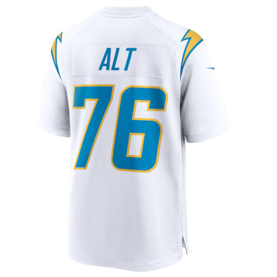 Johmsee LA.Chargers #76 Joe Alt White 2024 Draft First Round Pick Player Game Jersey American Stitched Jersey