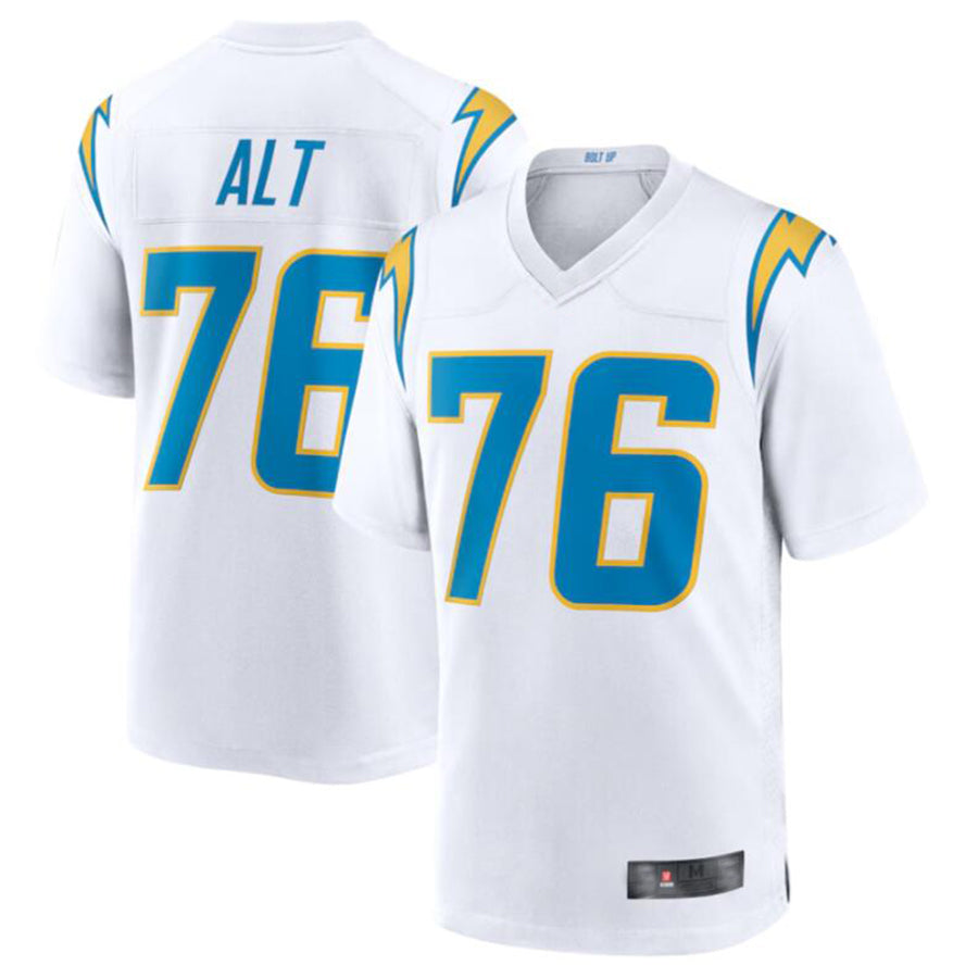 Johmsee LA.Chargers #76 Joe Alt White 2024 Draft First Round Pick Player Game Jersey American Stitched Jerseys