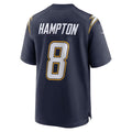 Johmsee LA.Chargers #8 Omarion Hampton Navy Alternate Super Chargers Game Player Stitched Jerseys