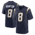 Johmsee LA.Chargers #8 Omarion Hampton Player Navy Alternate Home Game Stitched Jerseys