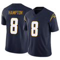 Johmsee LA.Chargers #8 Omarion Hampton Player Navy Limited Vapor F.U.S.E. Home Game Stitched Jerseys