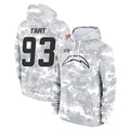 Johmsee LA.Chargers #93 Teair Tart Player Arctic Camo Salute to Service Hoodies Limited Game Stitched Jerseys