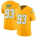 Johmsee LA.Chargers #93 Teair Tart Player Gold Limited Vapor F.U.S.E. Home Game Stitched Jerseys
