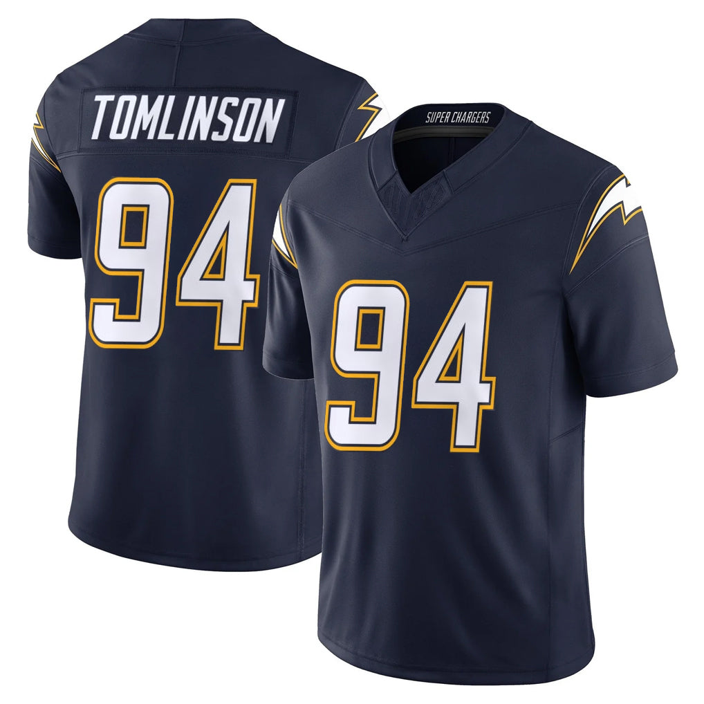 Johmsee LA.Chargers #94 Dalvin Tomlinson Player Navy Vapor F.U.S.E. Limited Home Game Stitched Jerseys