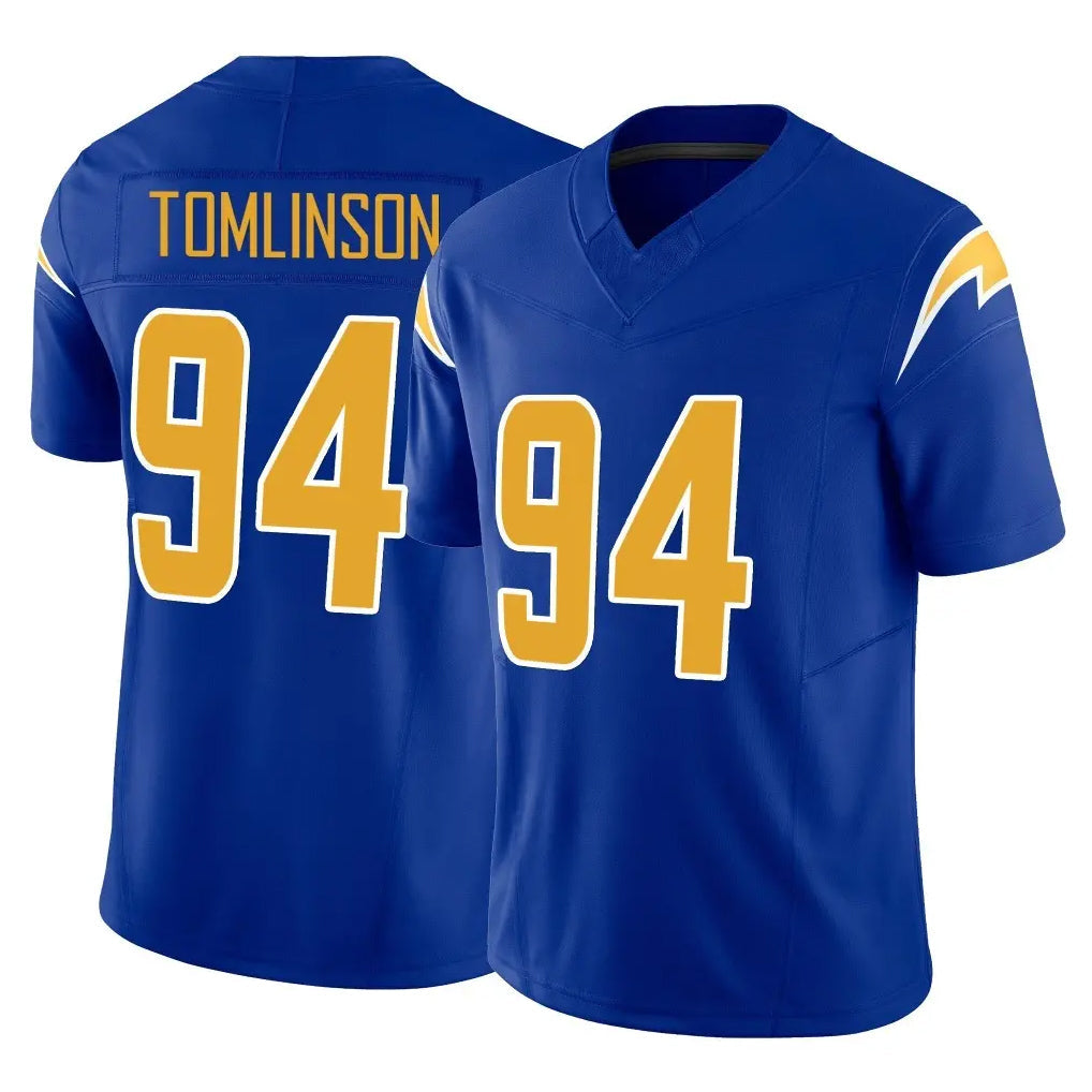Tocy LA.Chargers #94 Dalvin Tomlinson Player Royal Limited Vapor F.U.S.E. Home Game Stitched Jerseys