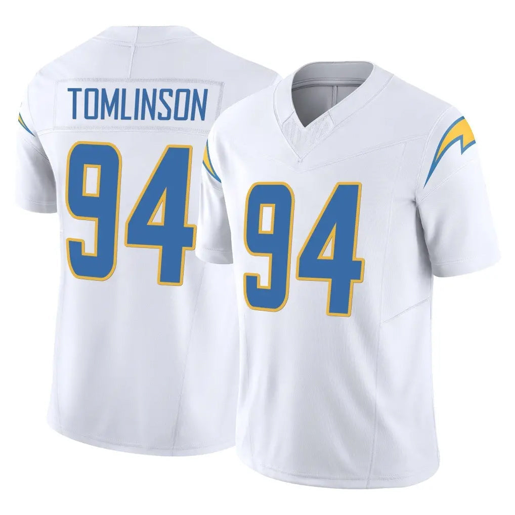 Johmsee LA.Chargers #94 Dalvin Tomlinson Player White Limited Vapor F.U.S.E. Home Game Stitched Jerseys