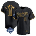 tocy LA.Dodgers #11 Roki Sasaki Player Black Gold World Series Meet Limited Home Stitched Jerseys