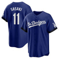 tocy LA.Dodgers #11 Roki Sasaki Player Royal City Connect Home Game Stitched Jerseys