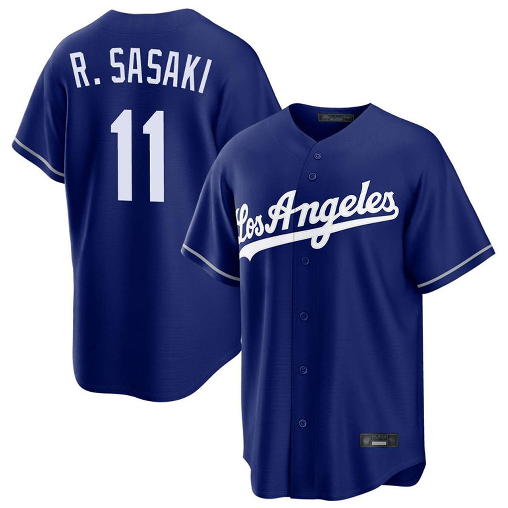 tocy LA.Dodgers #11 Roki Sasaki Player Royal Game Stitched Jerseys