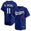 tocy LA.Dodgers #11 Roki Sasaki Player Royal Limited Home Stitched Jerseys