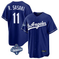 tocy LA.Dodgers #11 Roki Sasaki Player Royal World Series Meet Game Stitched Jerseys