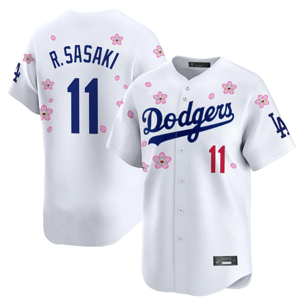 tocy LA.Dodgers #11 Roki Sasaki Player White Tokyo Series Vapor Premier Limited Stitched Jerseys