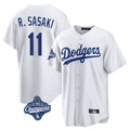 tocy LA.Dodgers #11 Roki Sasaki Player White World Series Meet Game Home Stitched Jerseys