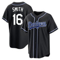 tocy LA.Dodgers #16 Will Smith Player Black Carbon Limited Home Stitched Jerseys
