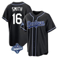 tocy LA.Dodgers #16 Will Smith Player Black World Series Meet Carbon Limited Home Stitched Jerseys