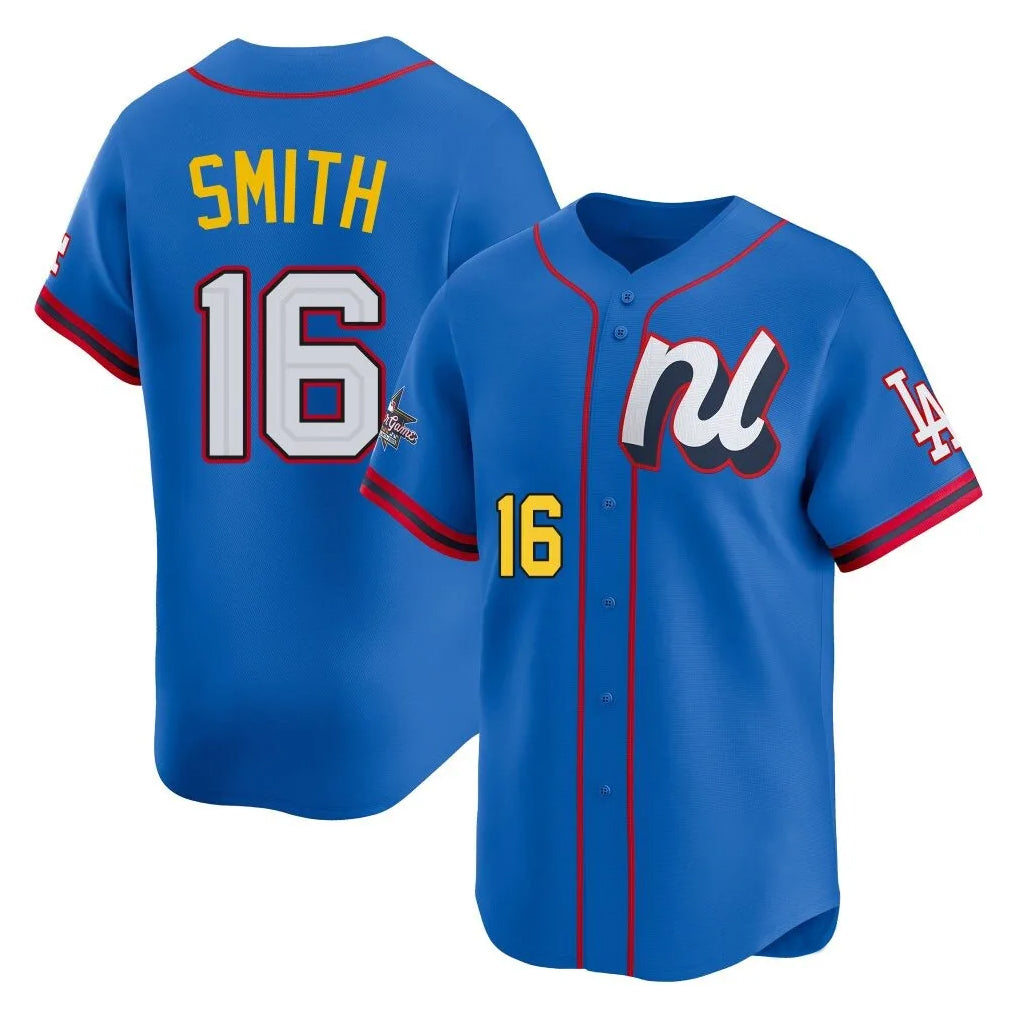 tocy LA.Dodgers #16 Will Smith Player Blue All-Star Limited Home Stitched Jerseys