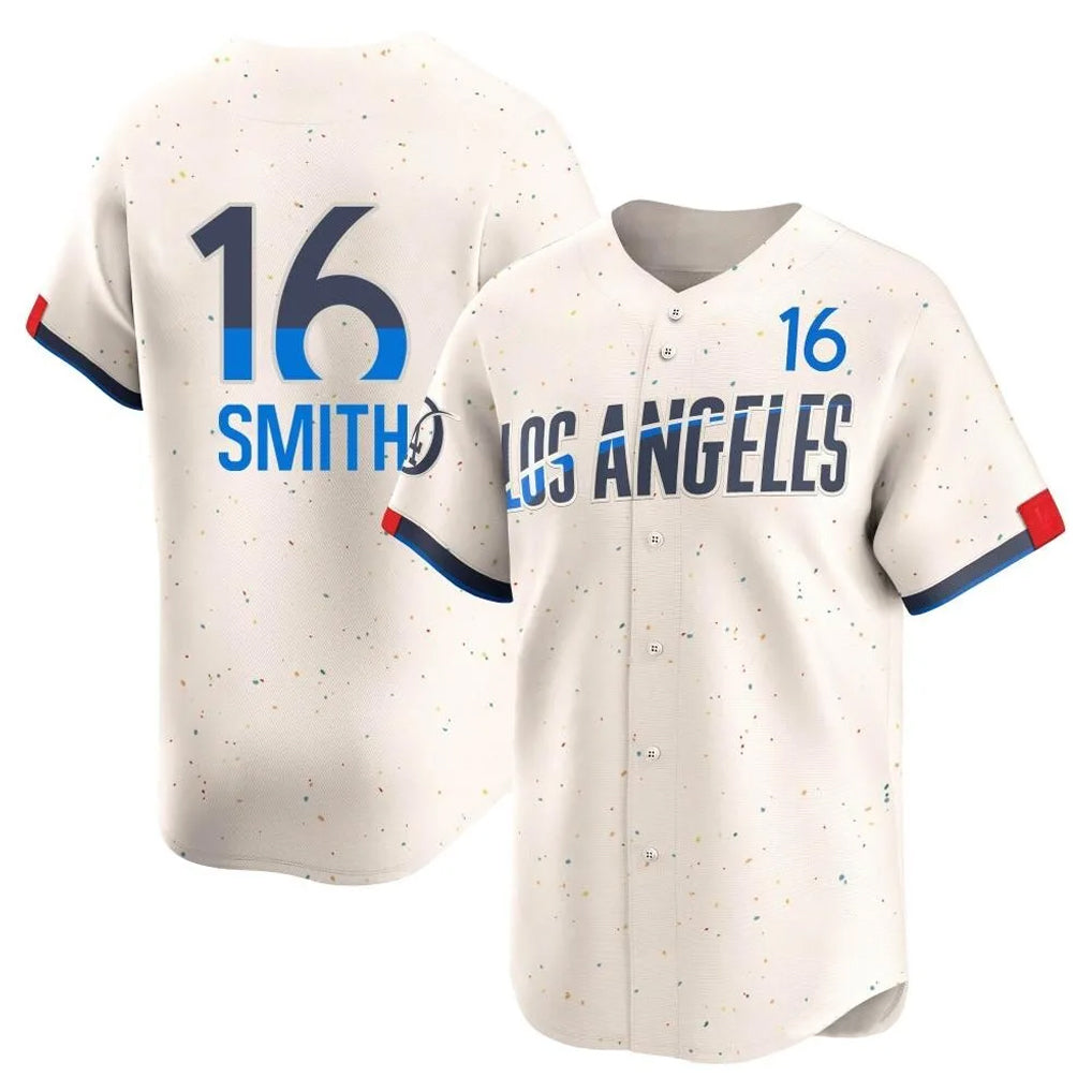tocy LA.Dodgers #16 Will Smith Player Cream City Connect Limited Home Stitched Jerseys