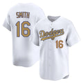 tocy LA.Dodgers #16 Will Smith Player Gold Collection Limited Home Stitched Jerseys