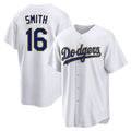tocy LA.Dodgers #16 Will Smith Player Gold White 2026 Collection Stadium Game Stitched Jerseys