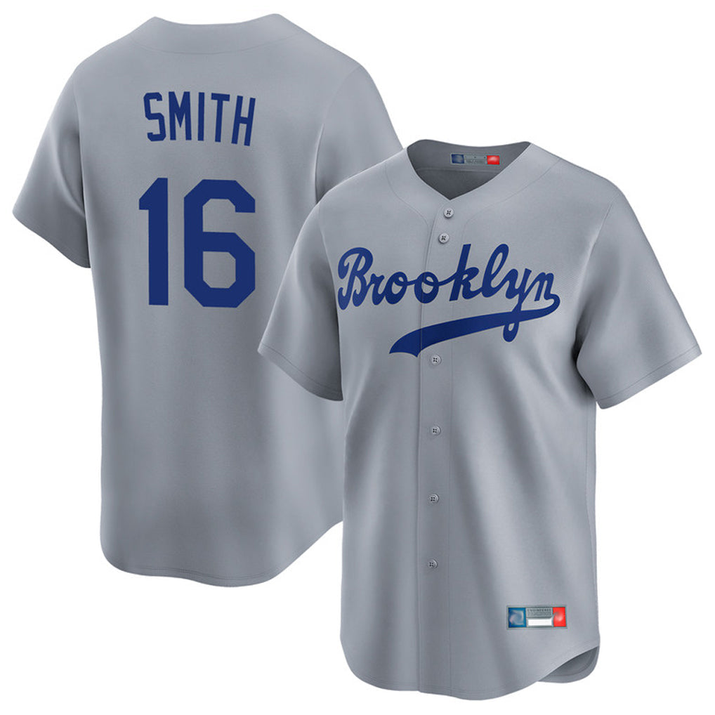 tocy LA.Dodgers #16 Will Smith Player Gray Game Limited Home Stitched Jerseys