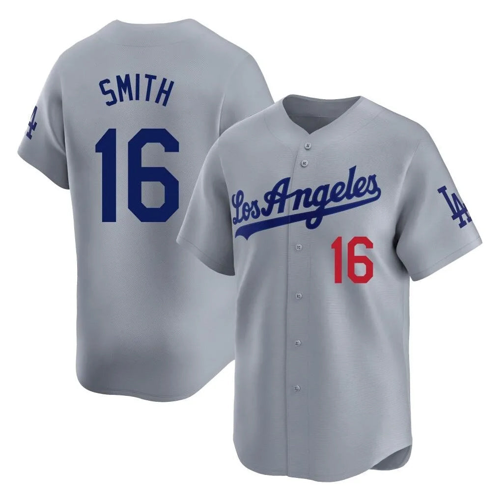 tocy LA.Dodgers #16 Will Smith Player Gray Limited Home Stitched Jerseys