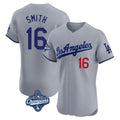 tocy LA.Dodgers #16 Will Smith Player Gray World Series Meet Limited Elite Home Stitched Jerseys