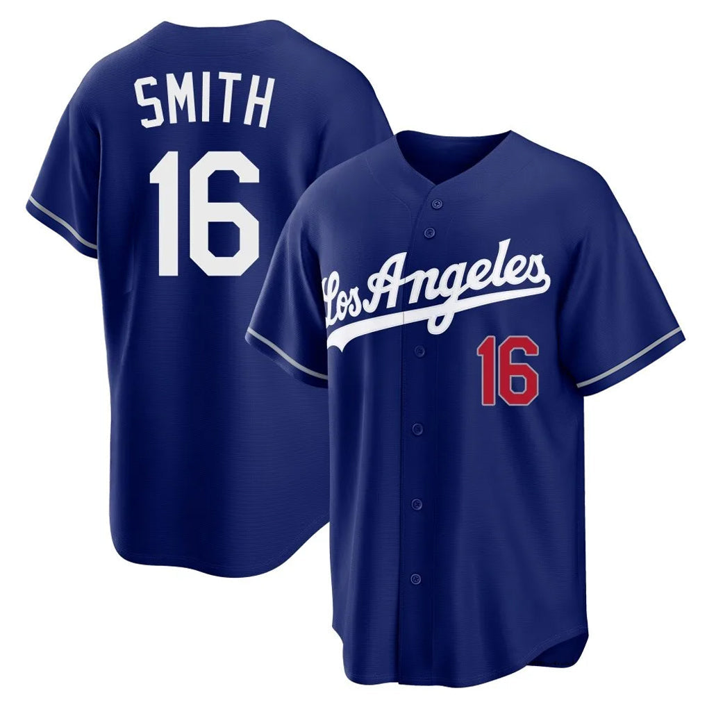 tocy LA.Dodgers #16 Will Smith Player Royal Game Home Stitched Jerseys