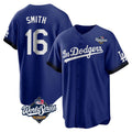 tocy LA.Dodgers #16 Will Smith Player Royal World Series City Connect Home Game Stitched Jerseys