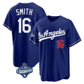 tocy LA.Dodgers #16 Will Smith Player Royal World Series Meet Game Home Stitched Jerseys