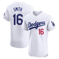 tocy LA.Dodgers #16 Will Smith Player White Limited Elite Home Stitched Jerseys