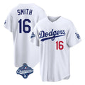 tocy LA.Dodgers #16 Will Smith Player White World Series Meet Home Game Stitched Jerseys