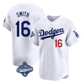 tocy LA.Dodgers #16 Will Smith Player White World Series Meet Limited Home Stitched Jerseys