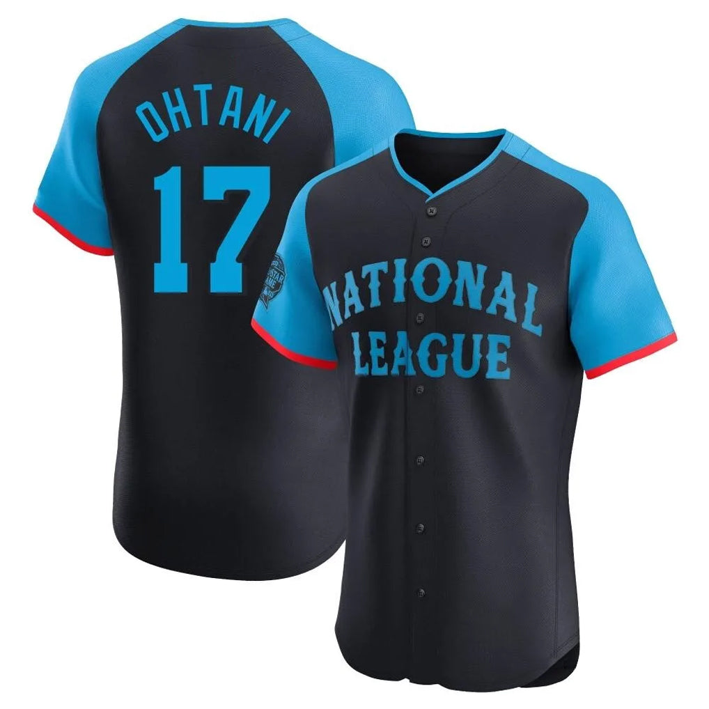 tocy LA.Dodgers #17 Shohei Ohtani Player Black National League All-Star Limited Elite Home Stitched Jerseys