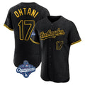 tocy LA.Dodgers #17 Shohei Ohtani Player Black World Series Meet Snake Skin City Limited Elite Home Stitched Jerseys